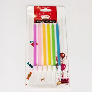 Colorful Cake Topper Candles 6pcs