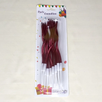 Party Candle Spiral Red