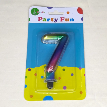 Rainbow Number Candle